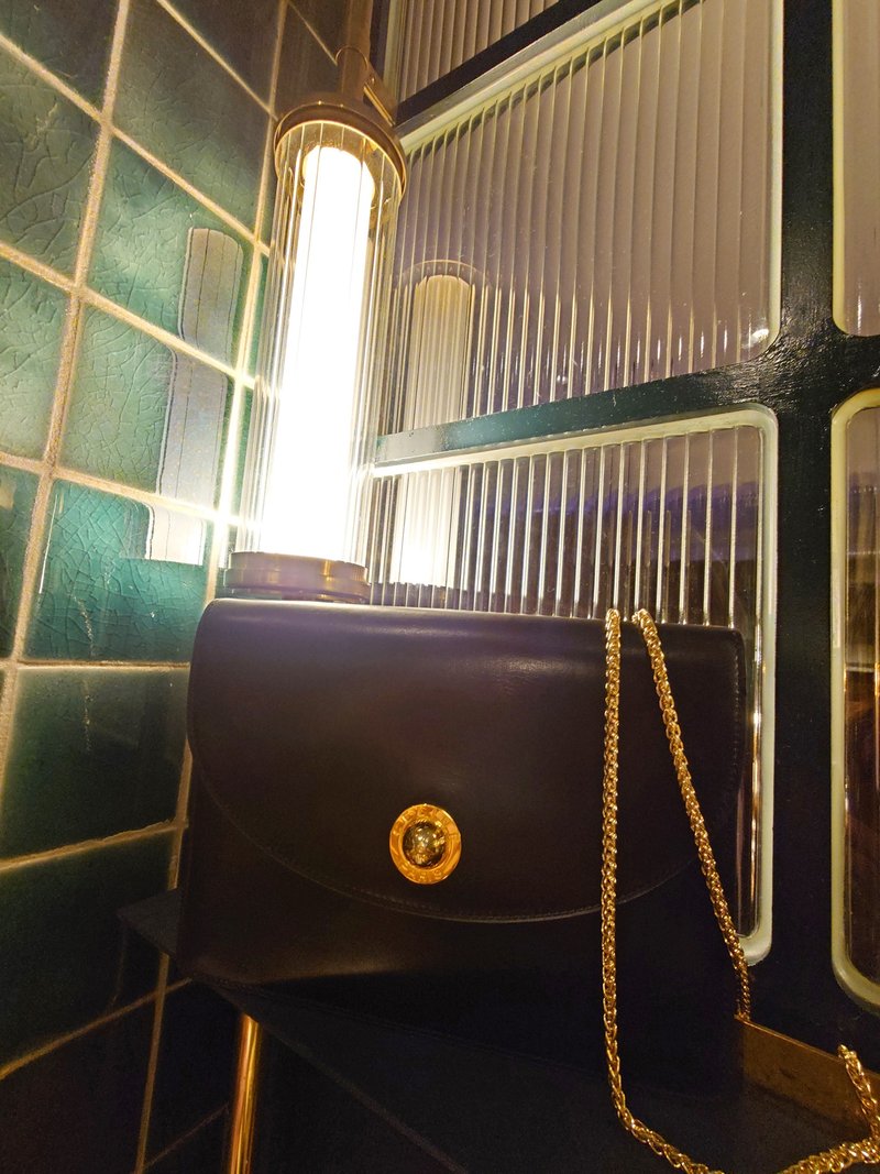 中古美品 CELINE 深蓝星球手拿包链条包单肩包单肩袋斜挎包斜背包 - 手提包/手提袋 - 真皮 蓝色