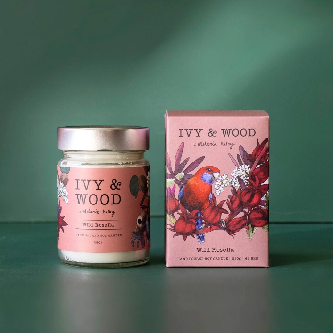 野生Rosella香氛蜡烛-【IVY&WOOD】天然手作香氛 - 蜡烛/烛台 - 其他材质 