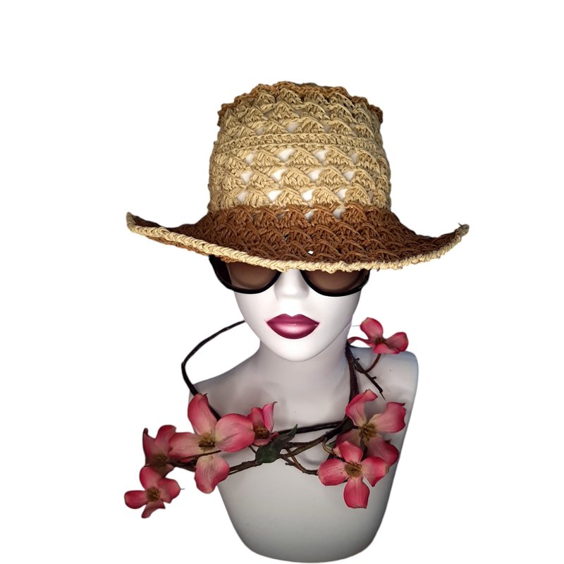 手工钩编设计师帽子 - 帽子 - 纸 多色