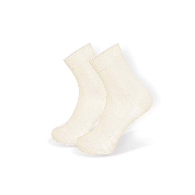 SOFT 医疗级 轻压柔软舒适防蚊袜 儿童款 运动袜 中筒袜 1双 - 袜子 - 尼龙 白色