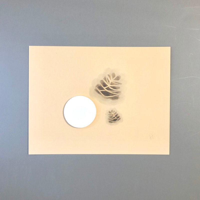 V.N【纪念系列-松果】会扩香的明信片【定制化礼物/情人节礼盒】 - 卡片/明信片 - 纸 橘色