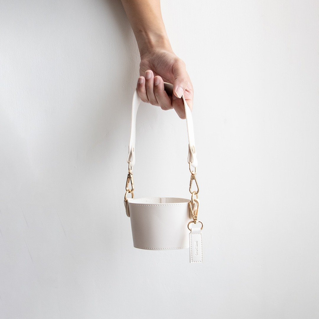 THE CUP HOLDER 简约白手提杯套 简约皮革款 - 其他 - 人造皮革 白色