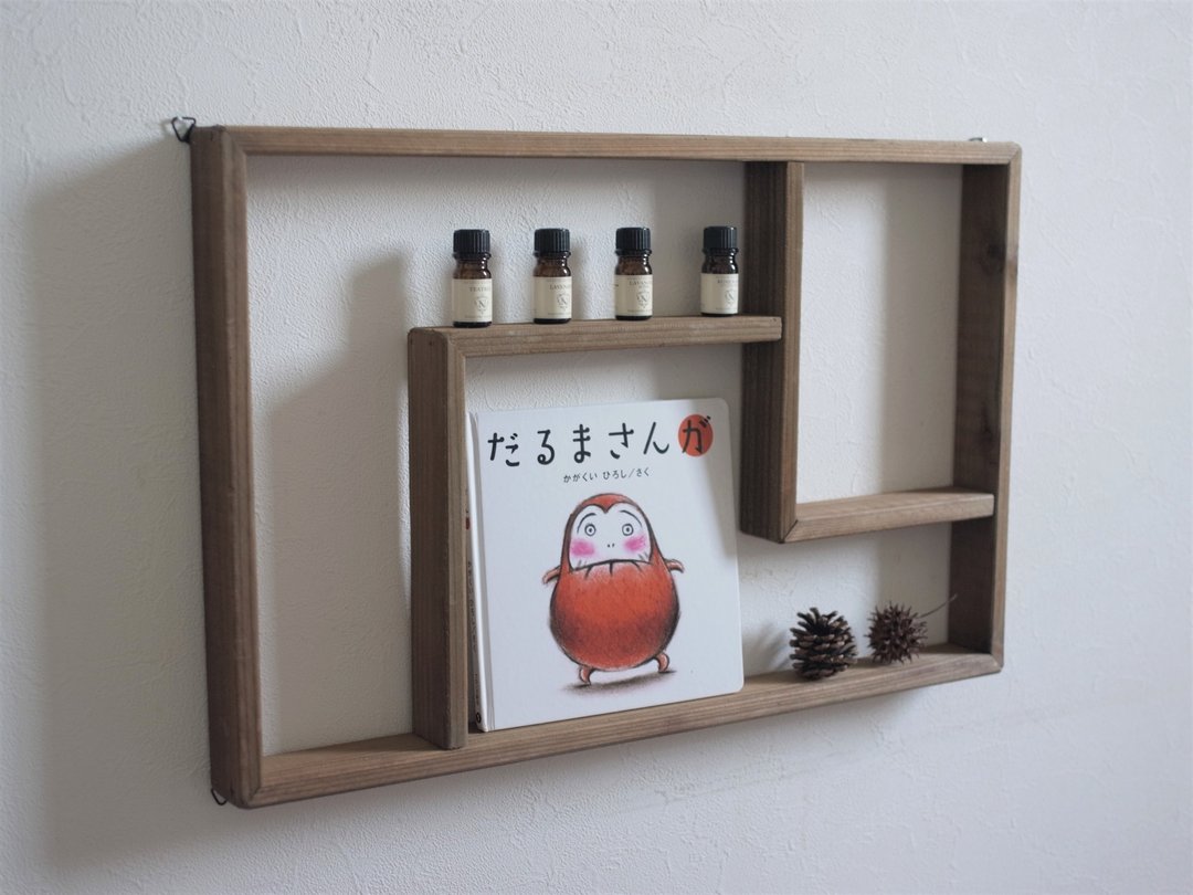 wall rack - 书架/书挡 - 木头 咖啡色