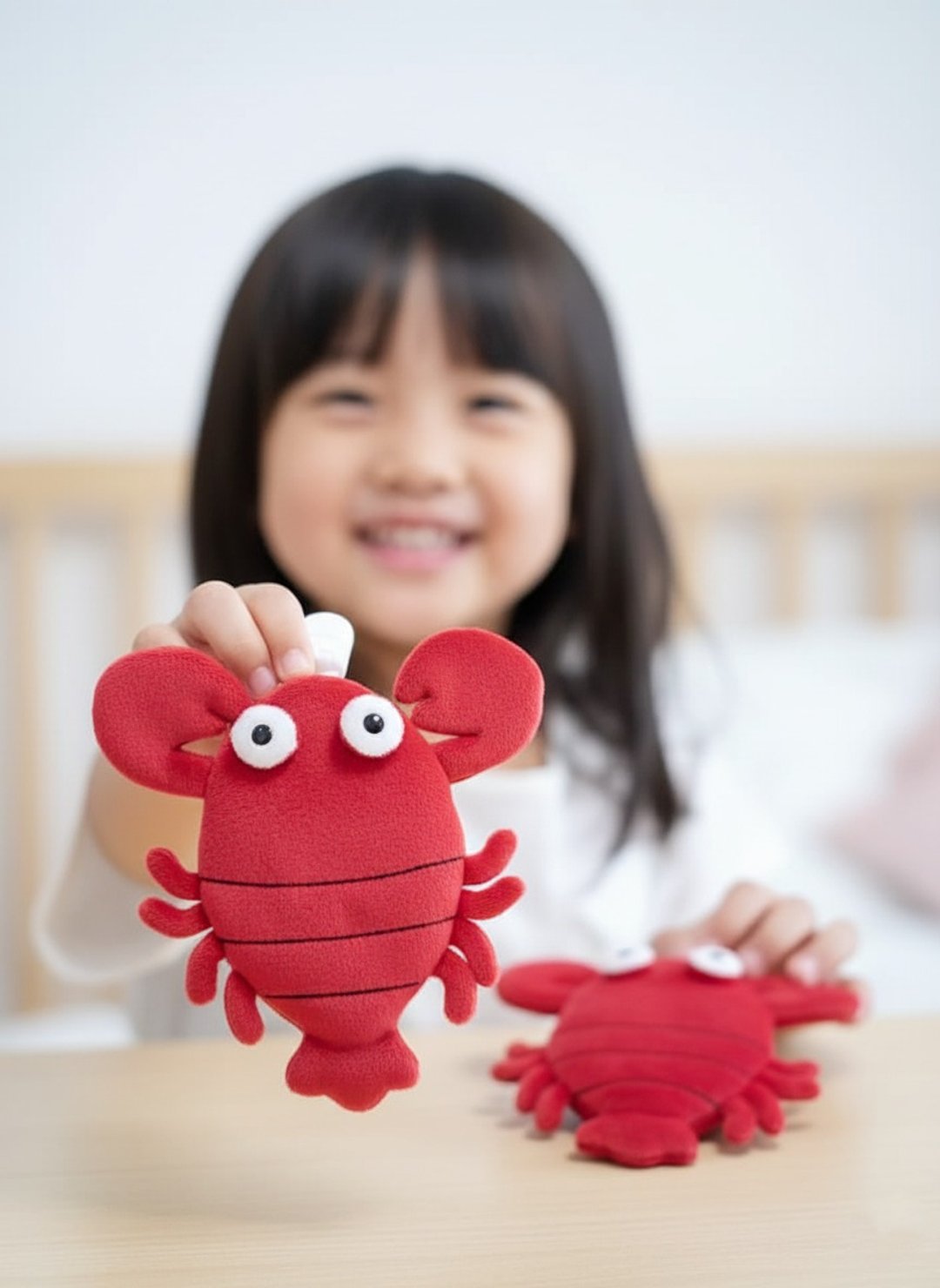 Bucute 宝宝平安符/勇气龙虾御守袋/幼儿园上学安抚小伙伴 - 平安符/符袋 - 聚酯纤维 红色