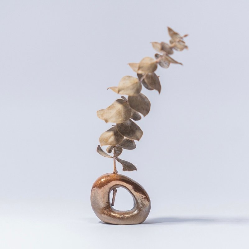 No.94 插花小物| 线香座| 云泥 | 陶瓷 - 香薰/精油/线香 - 陶 咖啡色