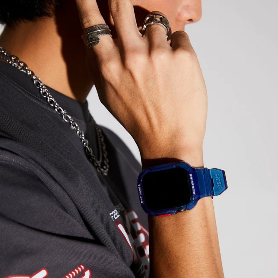 Apple Watch 45/44mm Saido 街头潮流一体成形表带-蓝色 - 表带 - 塑料 蓝色