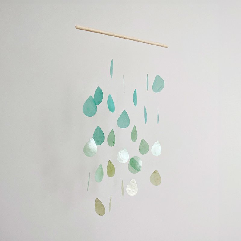 DIY套件|伦敦下雨了-绿色-雨滴|贝壳风铃手机 |#0-372 - 其他 - 贝壳 绿色