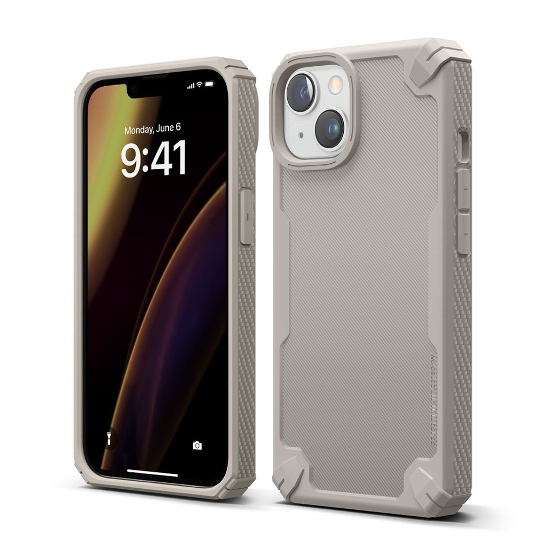 iPhone 14 Plus Armor冲击吸收消光手机壳 防摔手机壳 - 手机壳/手机套 - 塑料 卡其色