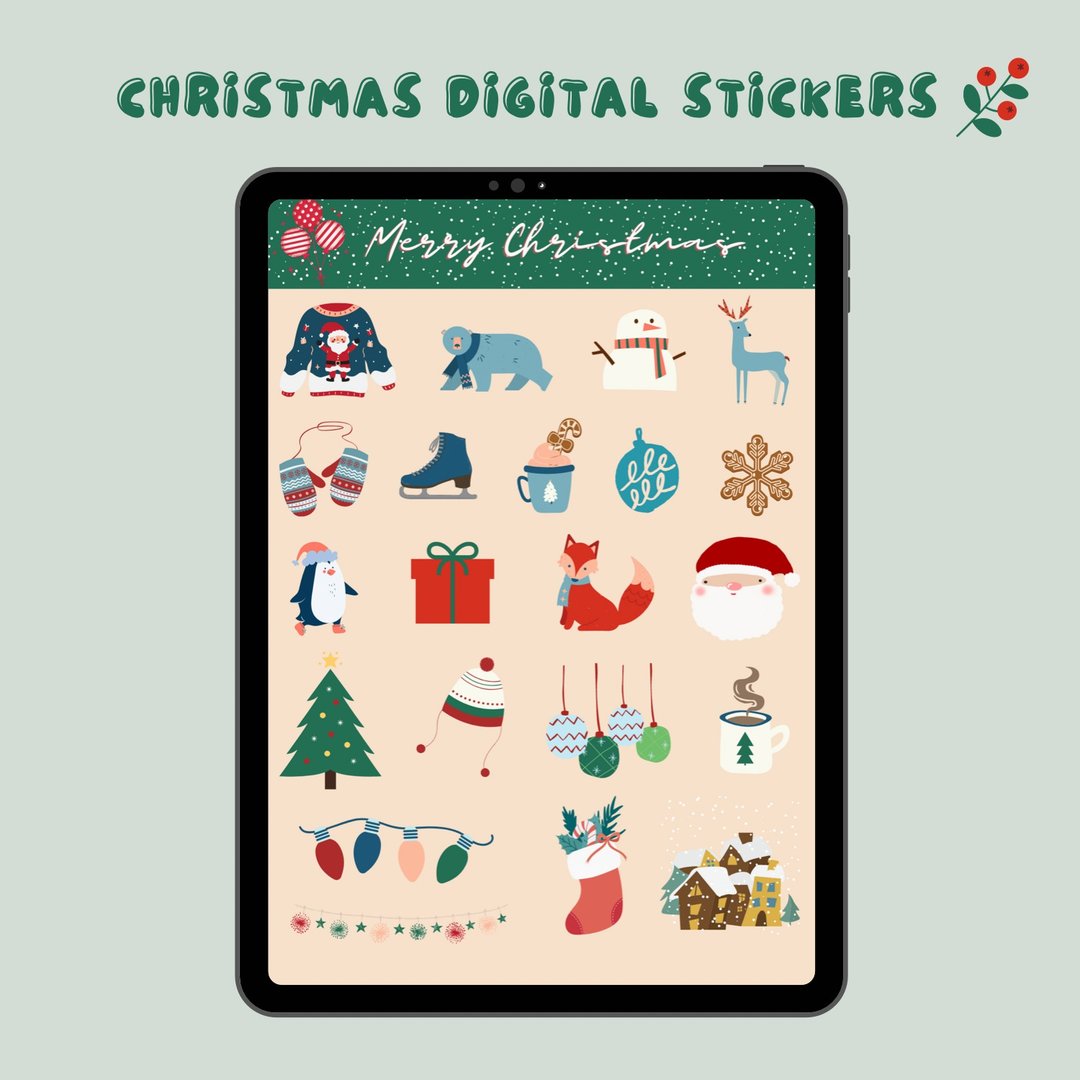 CHRISTMAS Digital Stickers Goodnotes | Digital Planner Stickers | Notability - 电子手帐及素材 - 其他材质 