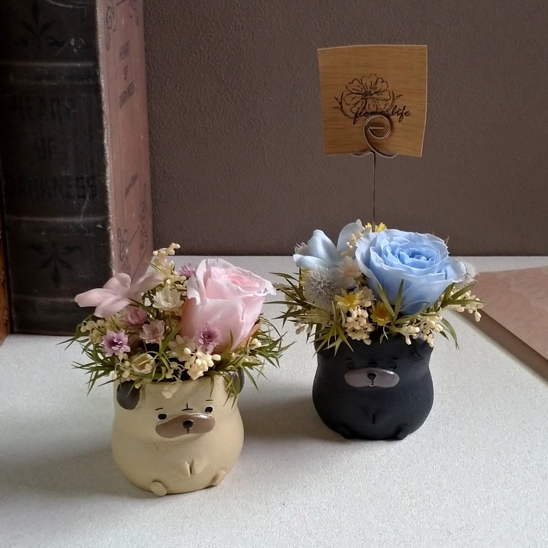 【汪汪│巴哥】memo夹桌花│永生花│干燥花 - 干燥花/捧花 - 植物．花 