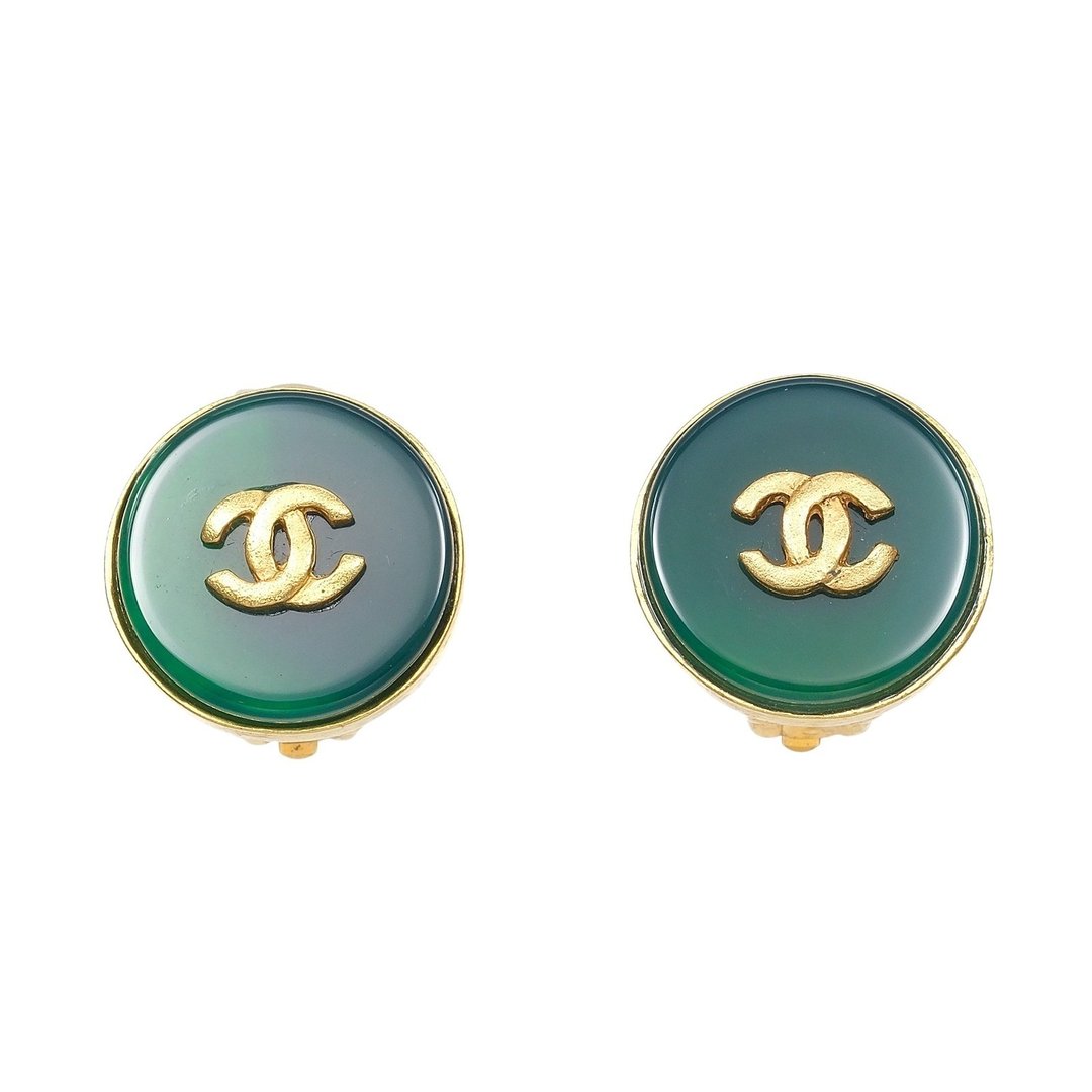 【日本直送】香奈儿 耳环 经典双C标志 古董 金属镀层 95A 约9.9g CHANEL【二手品】 - 耳环/耳夹 - 其他金属 金色