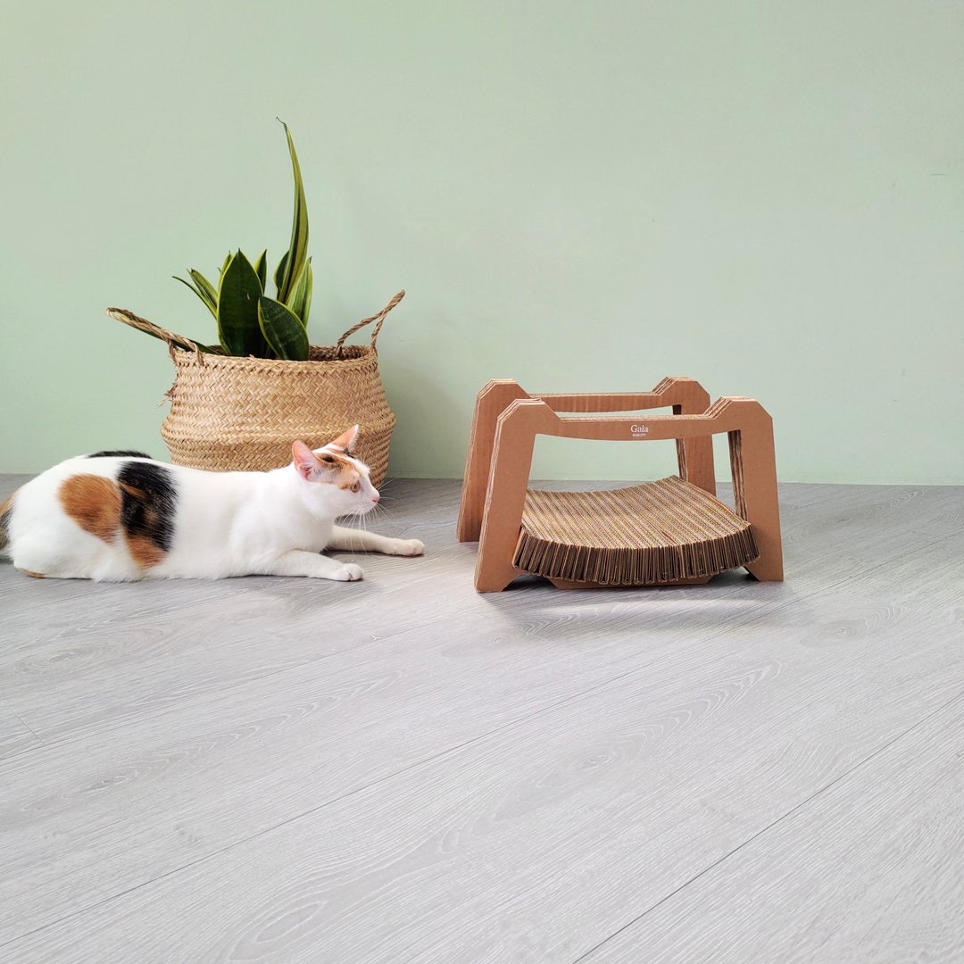 猫抓板 高密度猫抓板 环保材质  猫用品  台湾制造 - 抓板/跳台 - 纸 卡其色