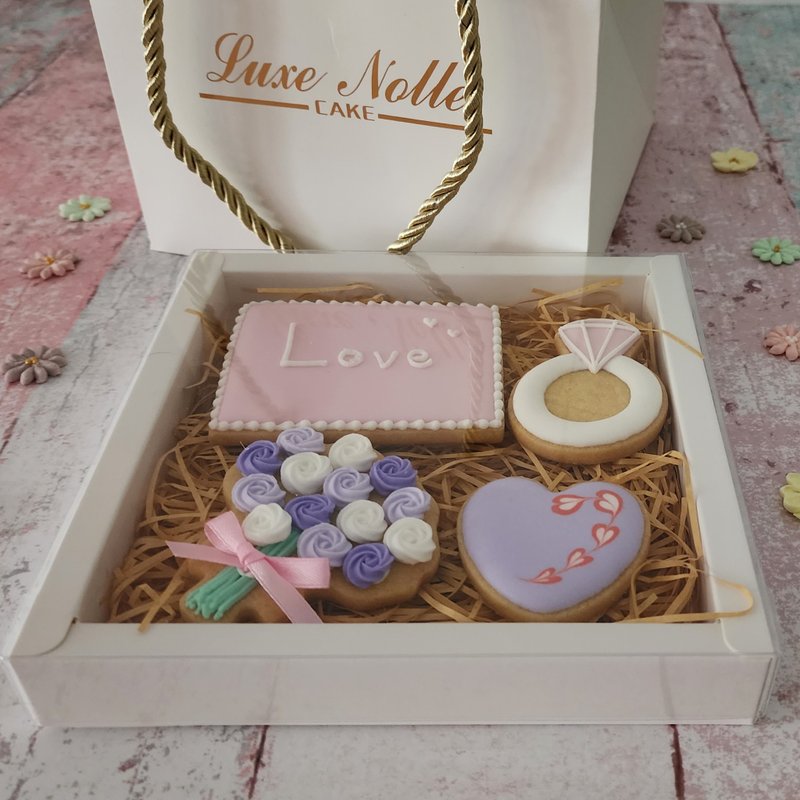 爱的留言板糖霜饼干礼盒-组合A - 手工饼干 - 其他材质 