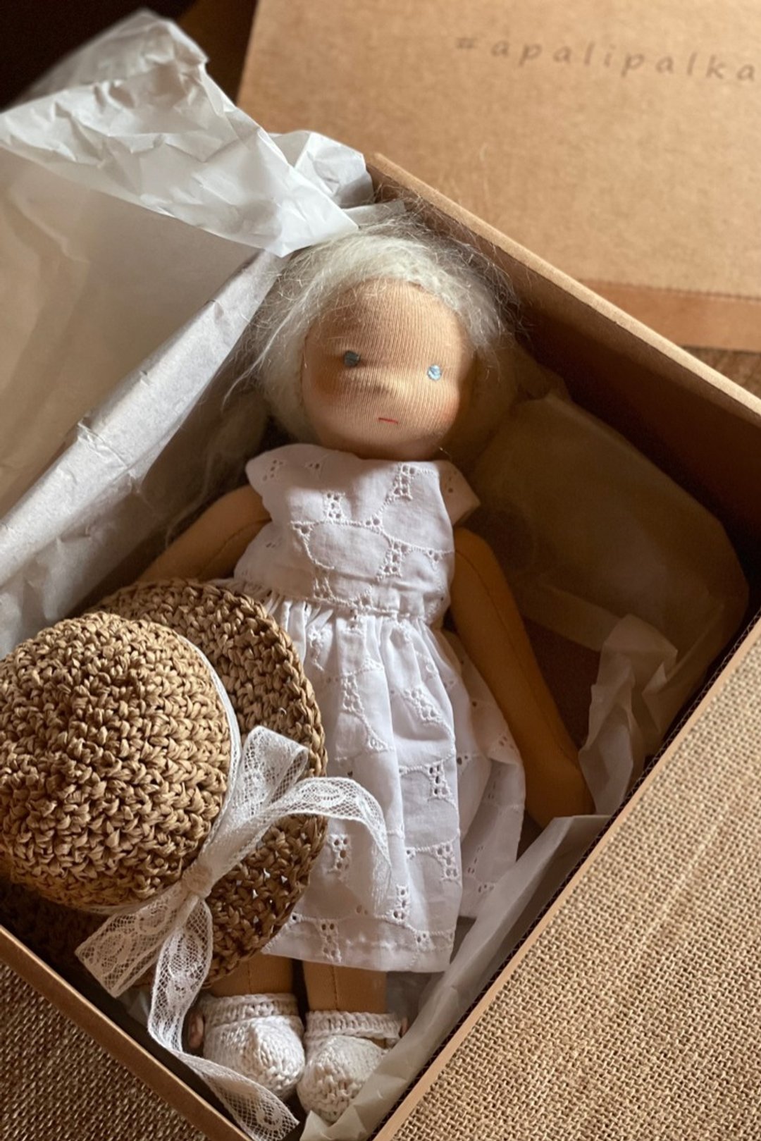 Waldorf doll, Soft sculpture doll, Organic rag doll, Handmade doll, Art doll - 玩具/玩偶 - 羊毛 