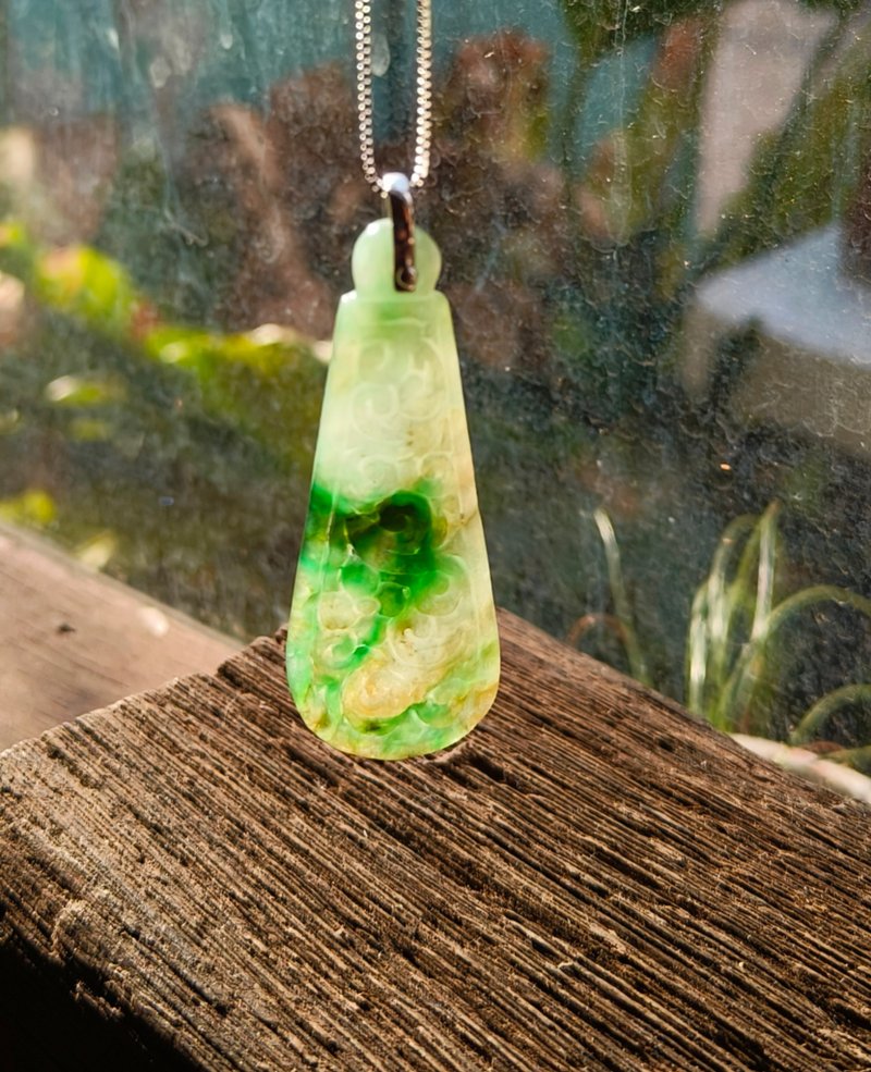 生日礼物 情人礼物 天然缅甸翡翠吊坠   随机附送925银项链 - 项链 - 宝石 绿色