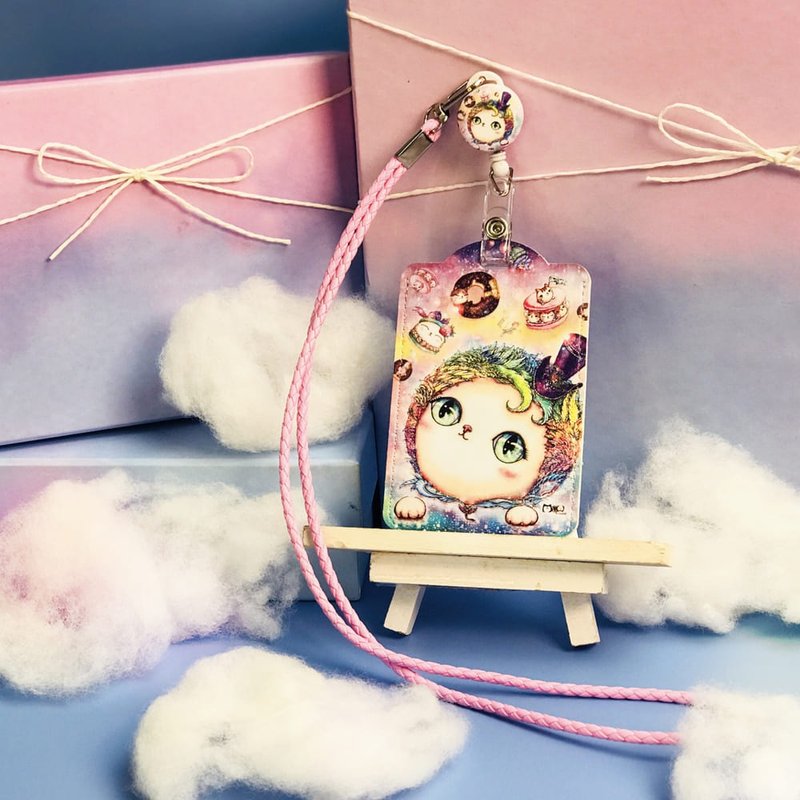 挂绳卡套 | 悠游卡套 | 识别证套 | 学生证 - 小吃货甜甜猫 - 证件套/卡套 - 人造皮革 紫色