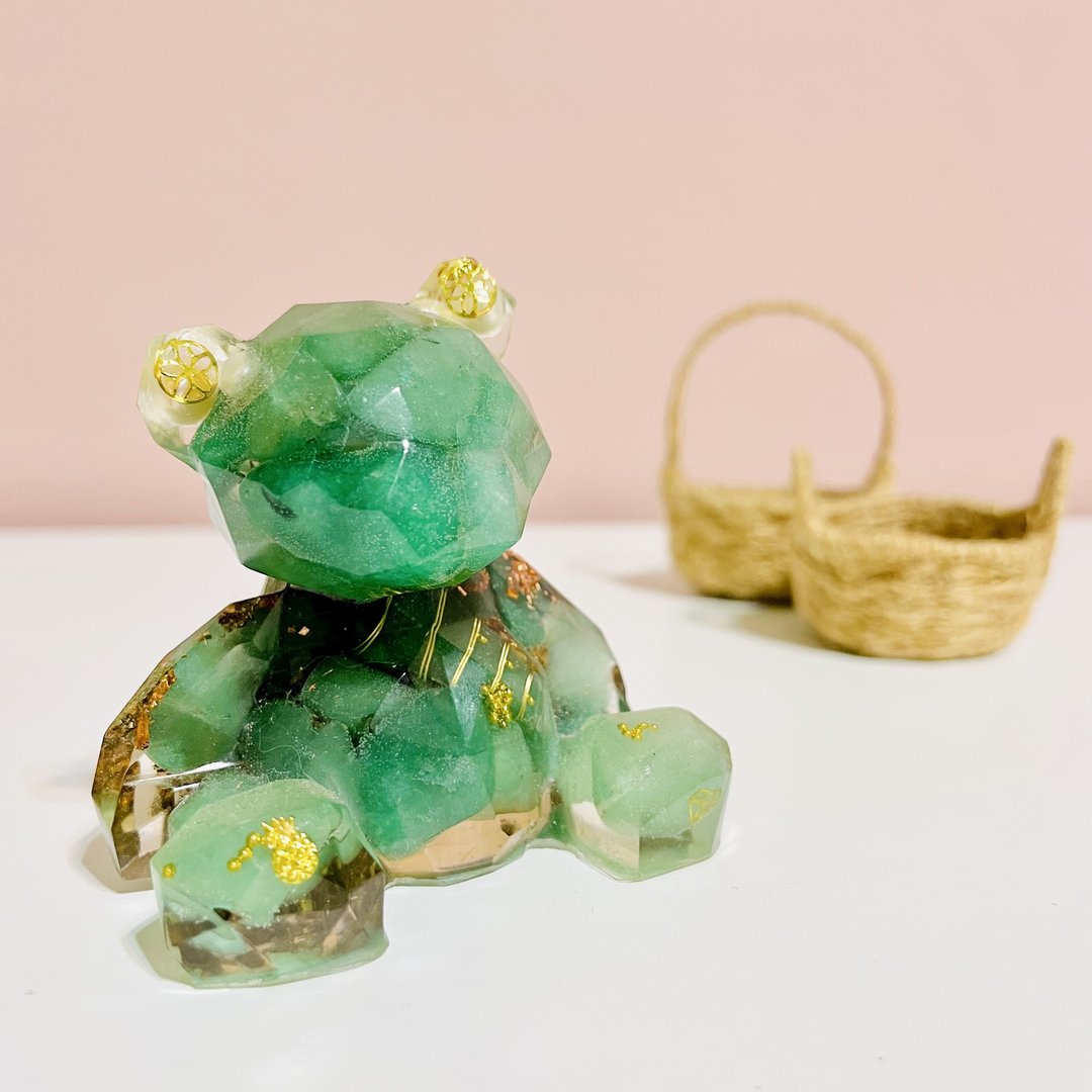奥刚小熊摆件/orgonite/疗愈 - 摆饰 - 半宝石 绿色