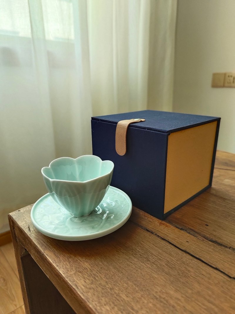 景德镇陶瓷主人杯碟套装中式茶杯礼盒送礼品杯托 - 茶具/茶杯 - 瓷 