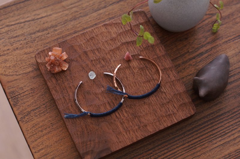 年度新品 京都绝色【金阁与银阁】复刻 富士染 深蓝 钛钢手镯 - 手链/手环 - 玫瑰金 多色