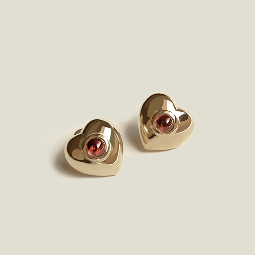 【雙 11 限定】 Open On Museum-Lady Valentine Earrings ( Garn - 耳环/耳夹 - 纯银 金色