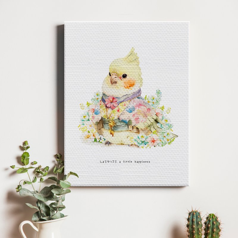 和服玄凤/画布/无框画/装饰/摆饰/送礼/纪念品 - 画框/相框 - 其他材质 黄色