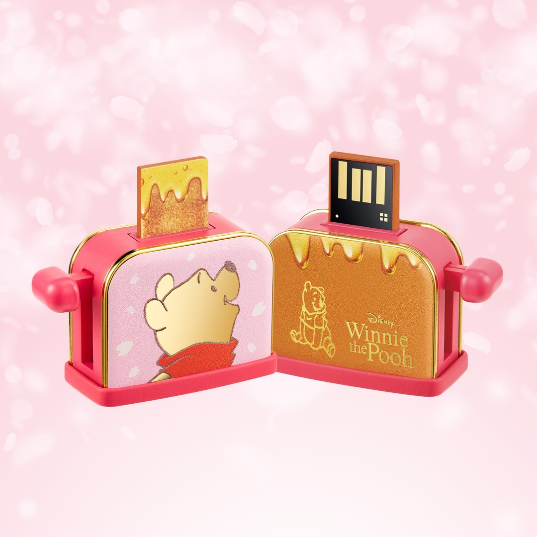 InfoThink小熊维尼蜂蜜吐司机随身碟(樱花限定版)32GB - U盘 - 其他材质 粉红色
