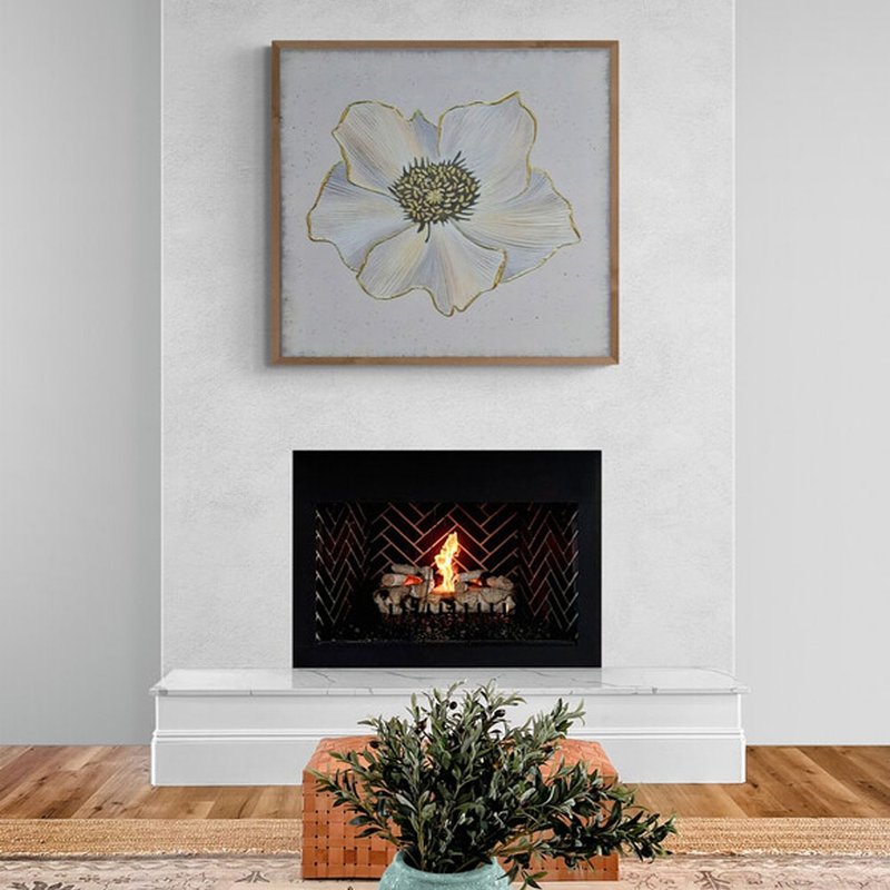 原创大画布金画花大墙艺术纹理艺术 - 墙贴/壁贴 - 棉．麻 黄色