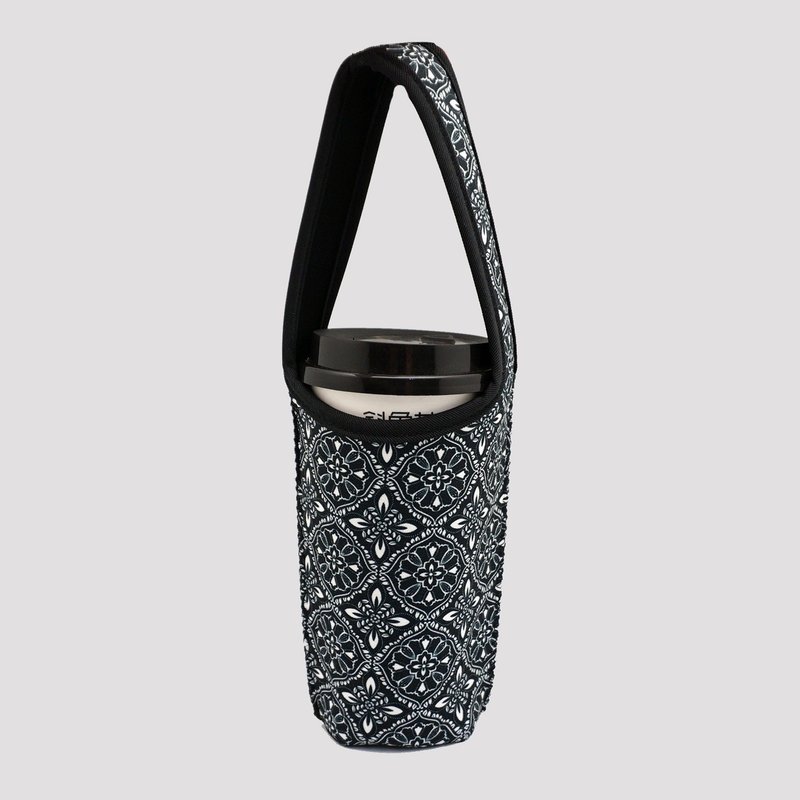 BLR 环保 饮料提袋 墨色窗花 TI105 - 随行杯提袋/水壶袋 - 聚酯纤维 黑色