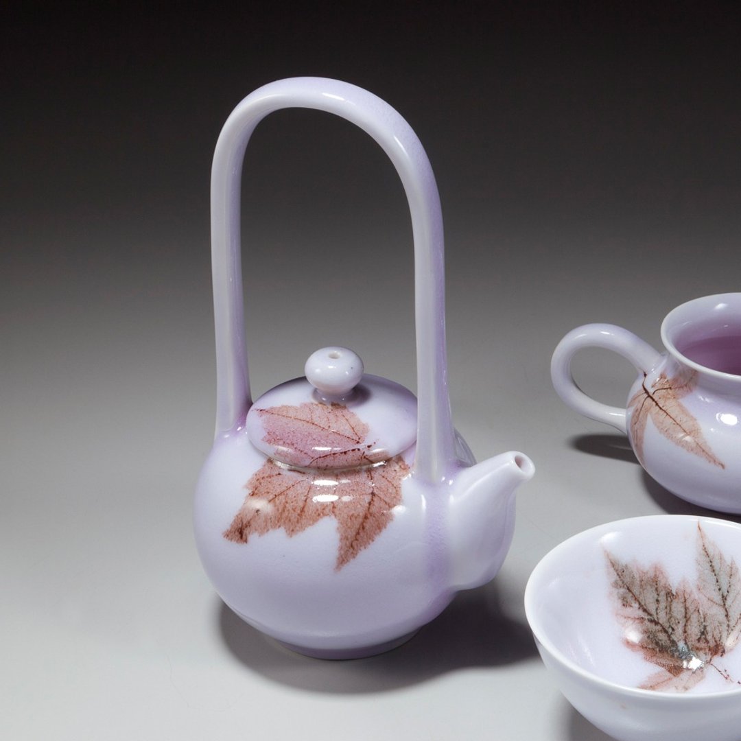 慈悲喜舍 变色青瓷木叶提梁壶 165cc 茶壶 茶器 茶具组 - 茶具/茶杯 - 瓷 白色