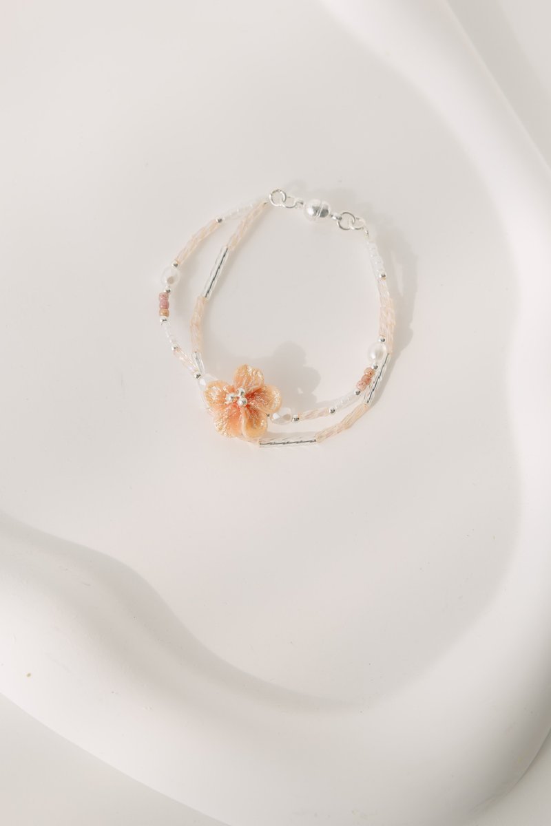 手作软陶饰物 樱 手链 - 手链/手环 - 陶 粉红色