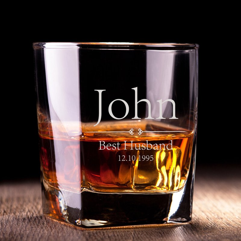 生日 男友礼物|名字定制威士忌对杯 - 酒杯/酒器 - 玻璃 透明