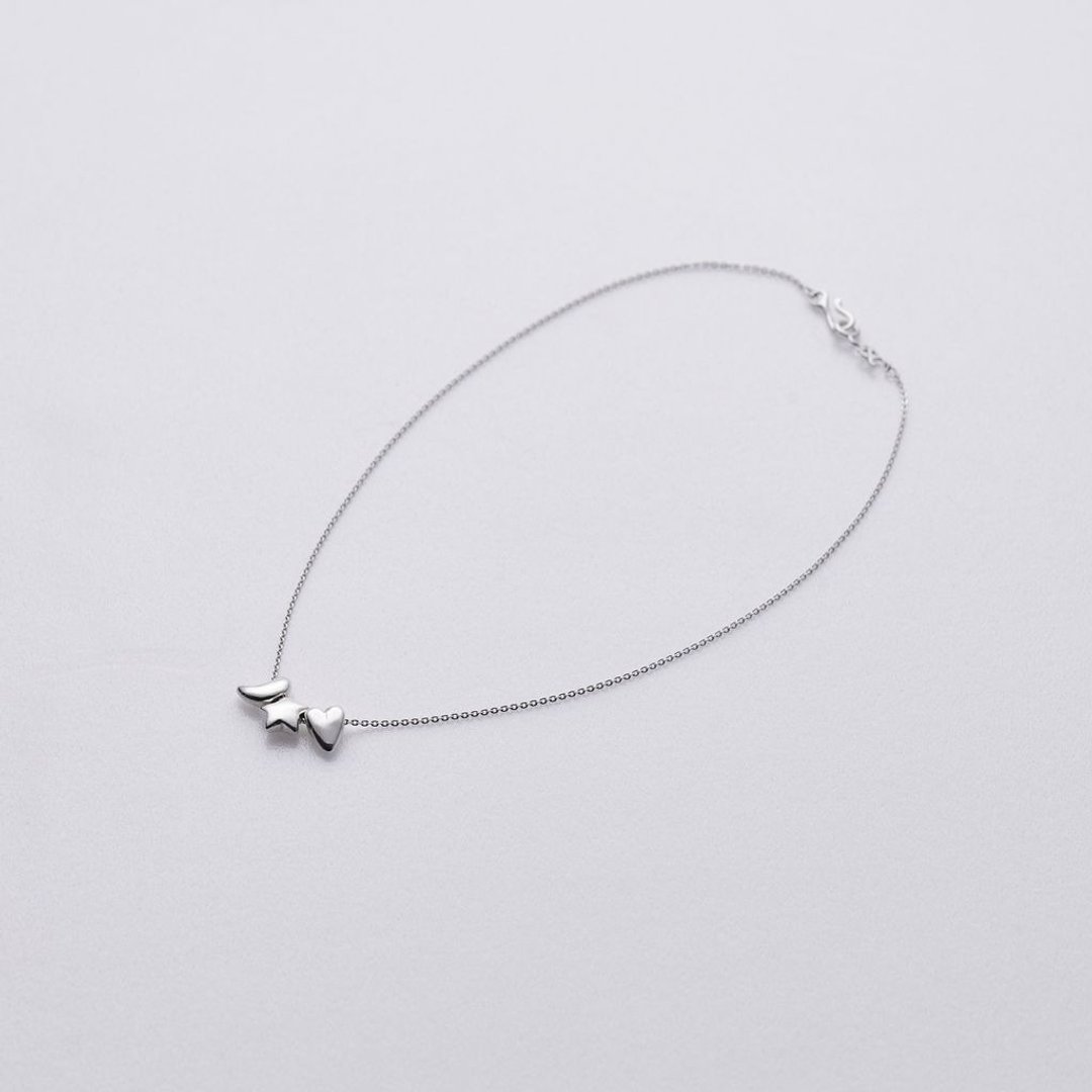 Classic Letter Necklace 经典刻字项链 - 一个坠饰 - 项链 - 纯银 