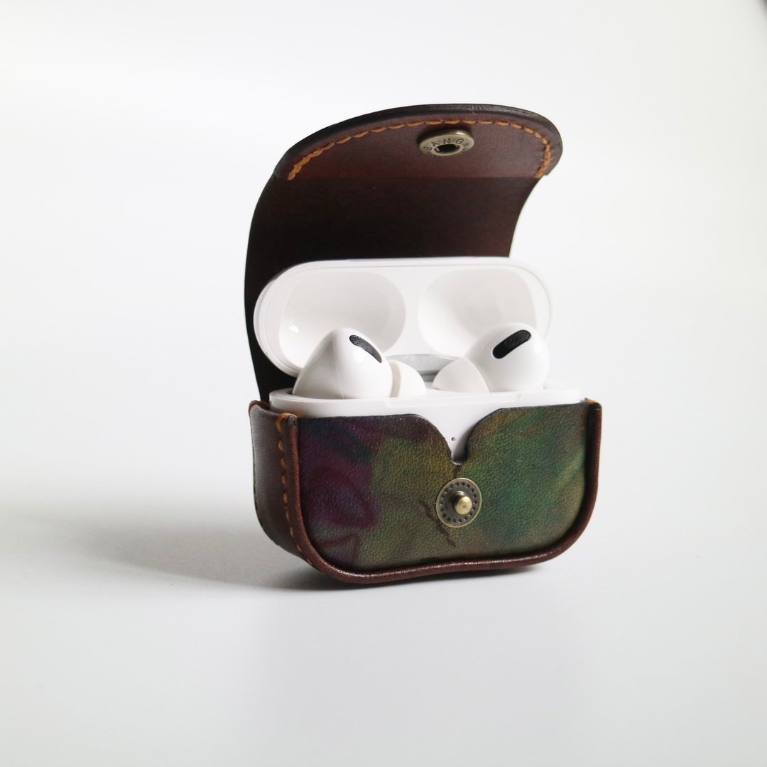 AirPods pro 2 皮革保护套 保护壳 收纳皮套 ----陈酒 - 耳机收纳 - 真皮 咖啡色