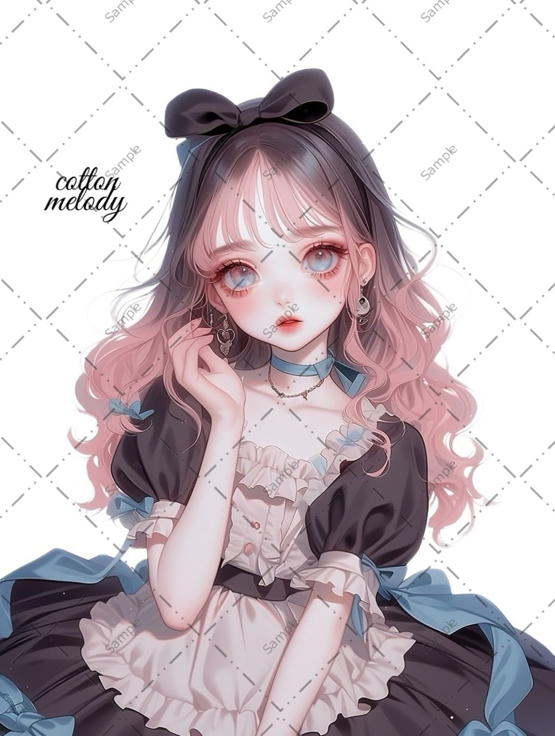 original sticker no.1230 人物贴纸 原创贴纸 人物贴纸 女孩贴纸 原创人物贴纸 - 贴纸 - 纸 