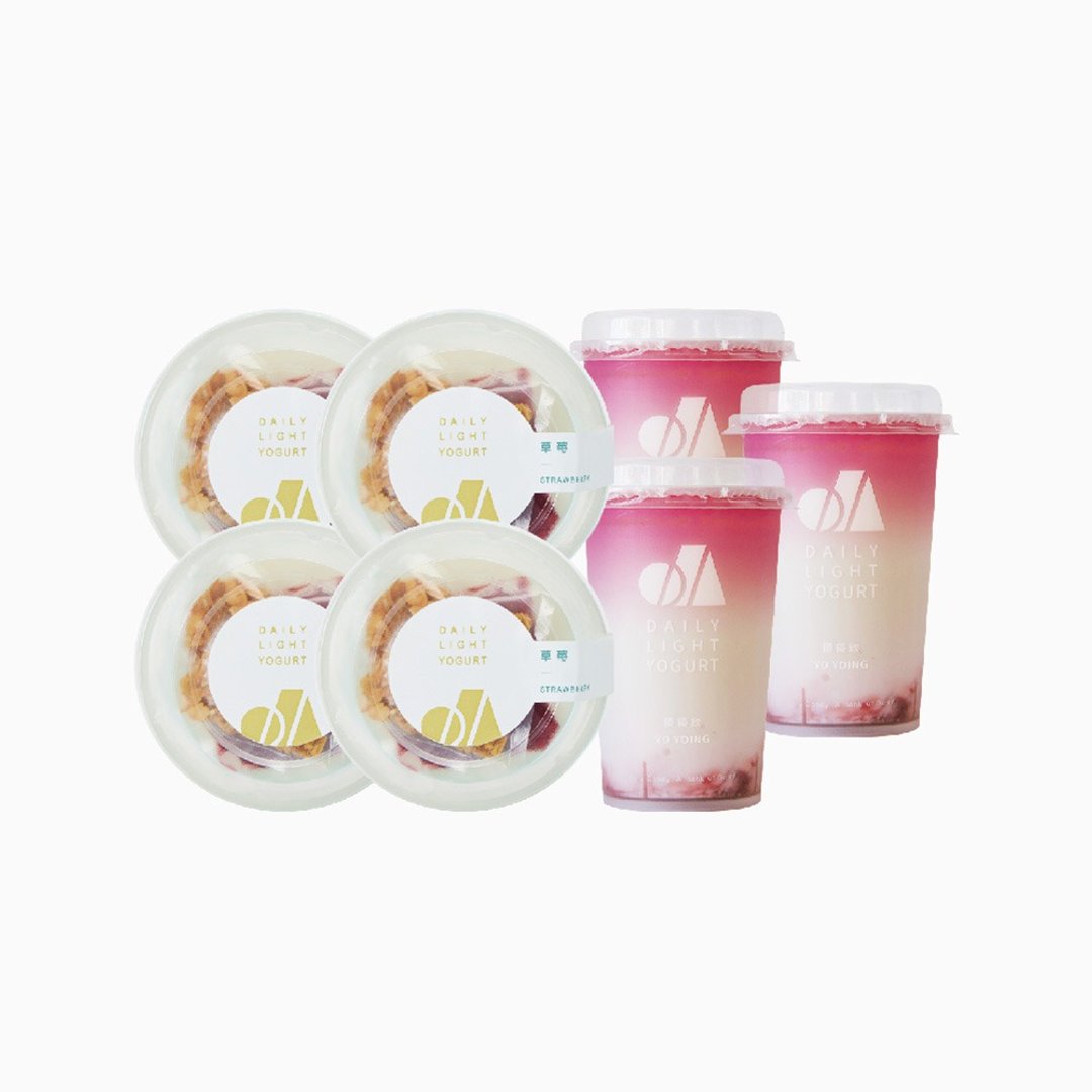 【一周优格点心组】优优饮３入 × 燕麦果酱优格杯４入 - 酸奶/优酪乳 - 新鲜食材 