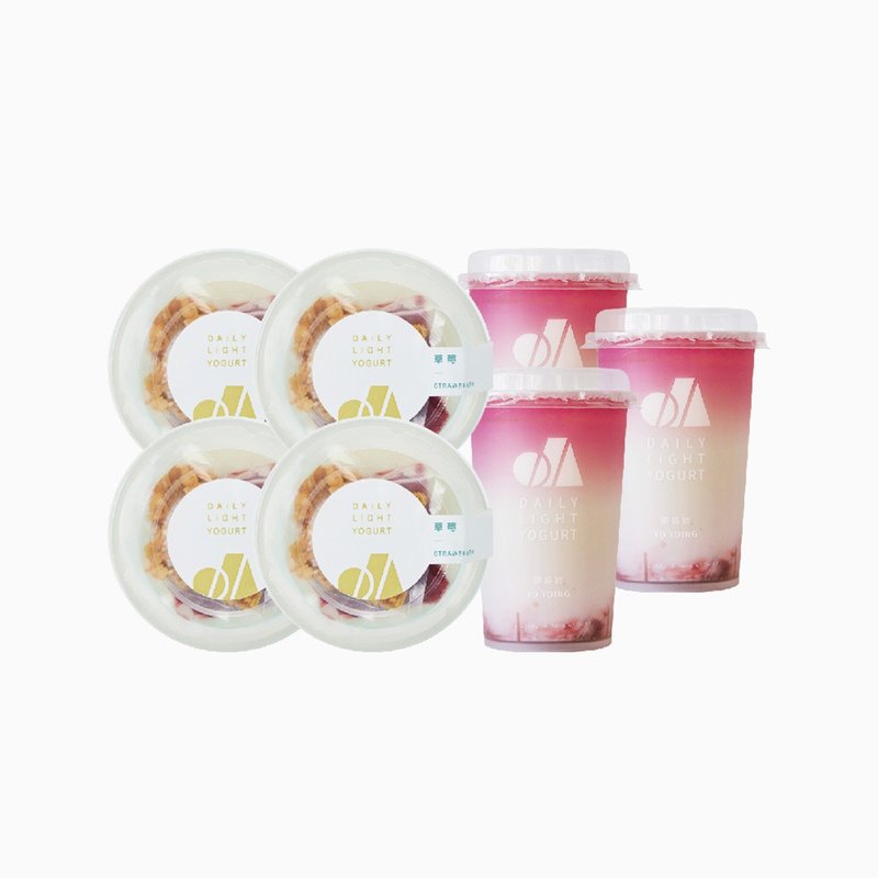 【一周优格点心组】优优饮３入 × 燕麦果酱优格杯４入 - 酸奶/优酪乳 - 新鲜食材 