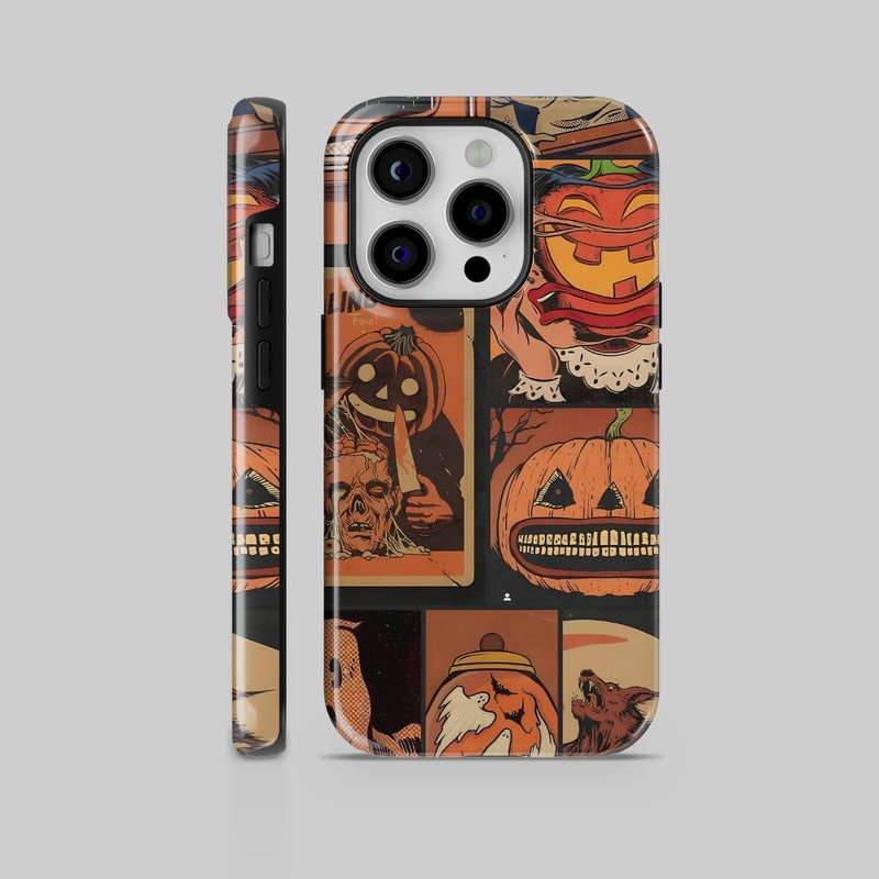 复古万圣节邮票硬质手机壳 | iPhone 17 Pro Max 17 Pro 17 - 手机壳/手机套 - 其他材质 
