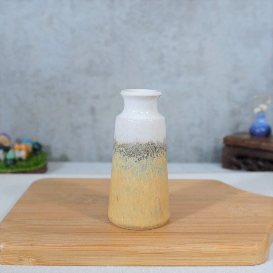 穗雨小高腰花瓶-约8.5CM - 花瓶/陶器 - 陶 多色