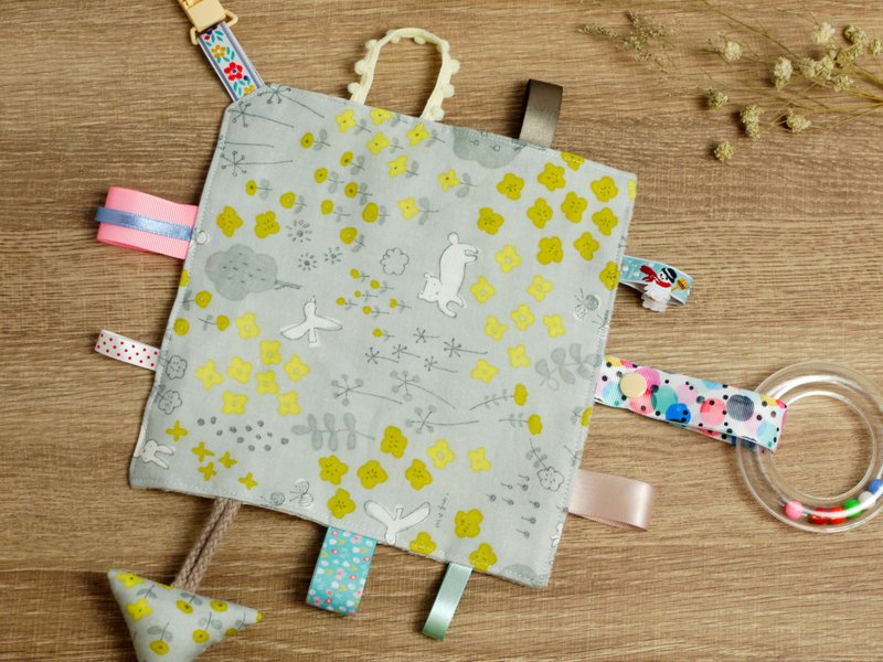 Hello baby系列。日系安抚巾。手摇铃可拆│黄色的春天 - 玩具/玩偶 - 其他材质 灰色