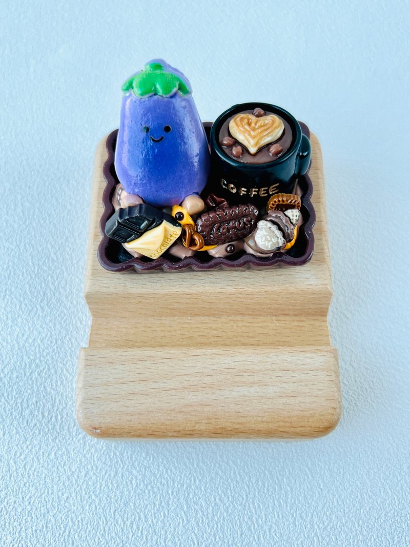 刻名电话座/名片座/桌面装饰 - 手机座/防尘塞 - 木头 多色