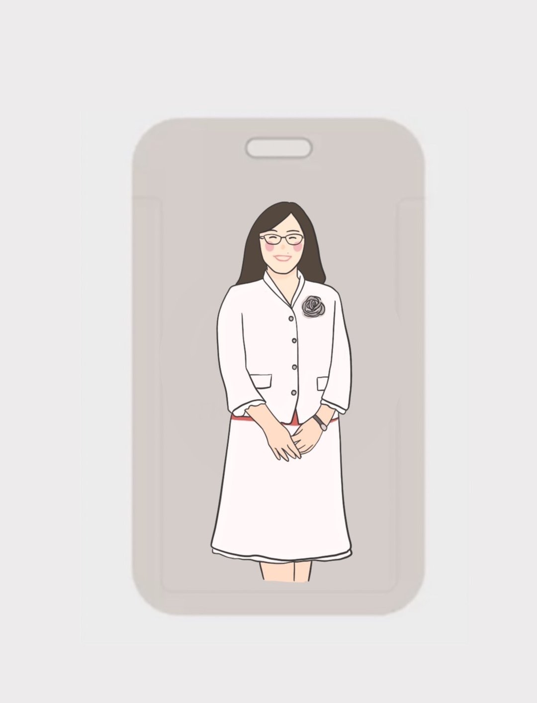 【定制似颜绘行李吊牌】来图绘制 | 包含一单位线条插画似颜绘 - 行李吊牌 - 塑料 白色