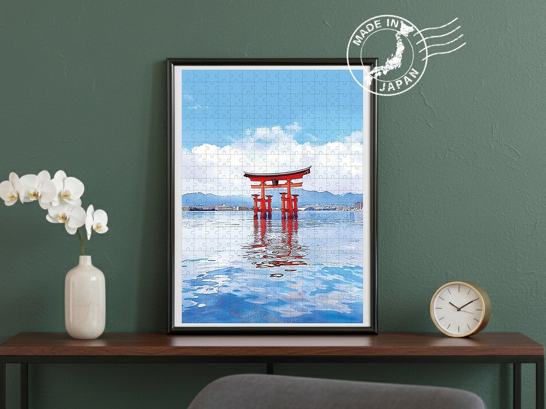 日本手工制拼图・严岛神社、广岛・日本风景・送礼、摆设、装饰 - 墙贴/壁贴 - 纸 