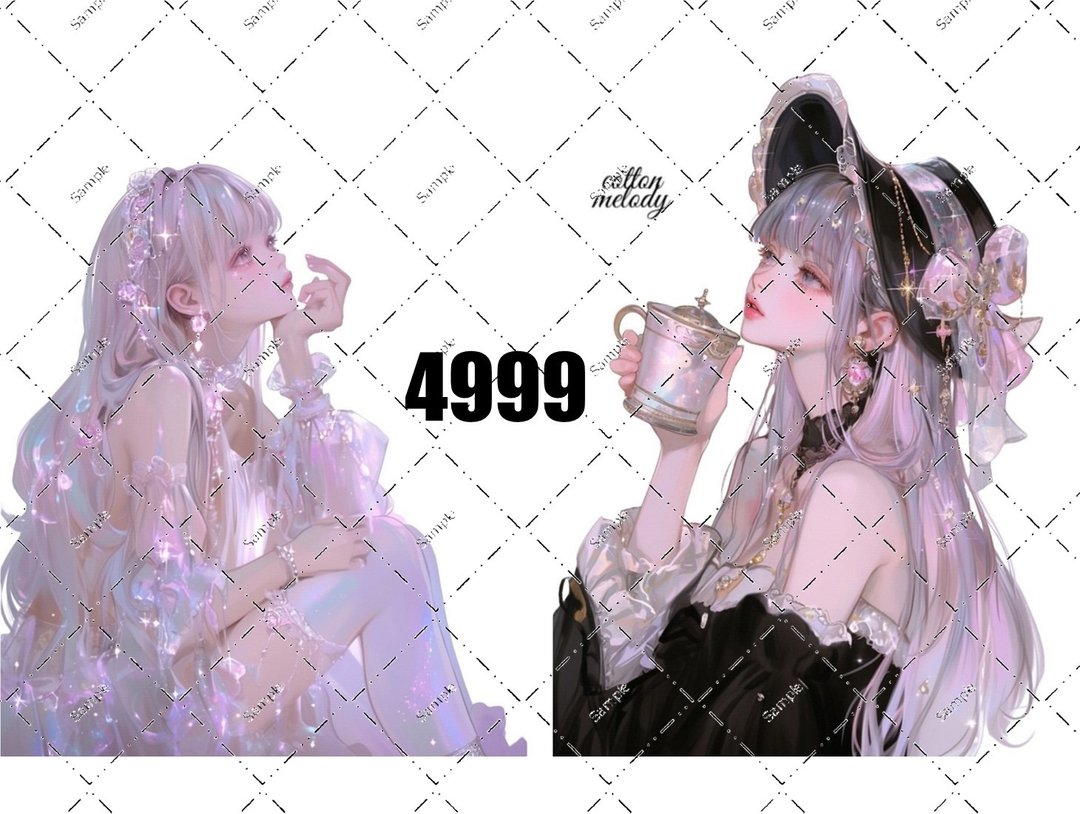 original sticker no.4999 人物贴纸 原创贴纸 原创人物贴纸 装饰贴纸 cotton melody - 贴纸 - 纸 