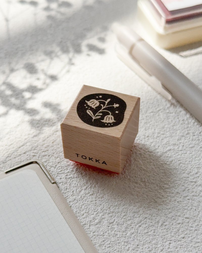 小巧花朵 2×2cm 橡胶印章 | 静静绽放的小花 自然风格图案 - 印章/印台 - 木头 
