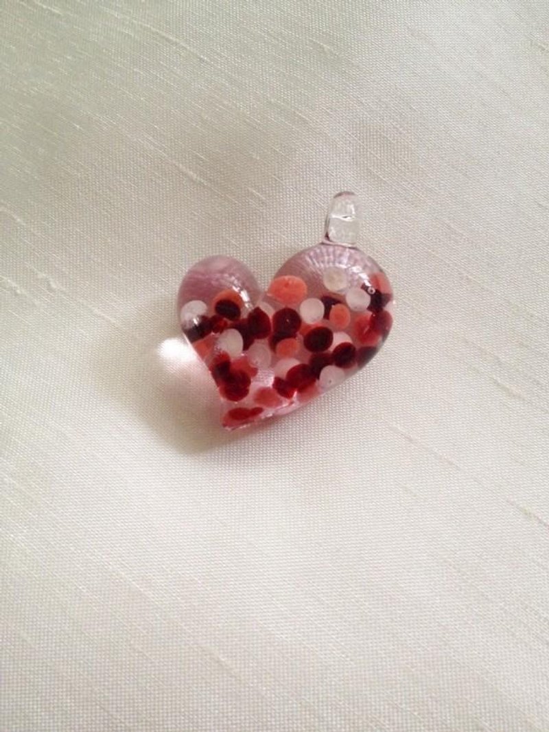 爱心坠饰 - 其他 - 玻璃 红色