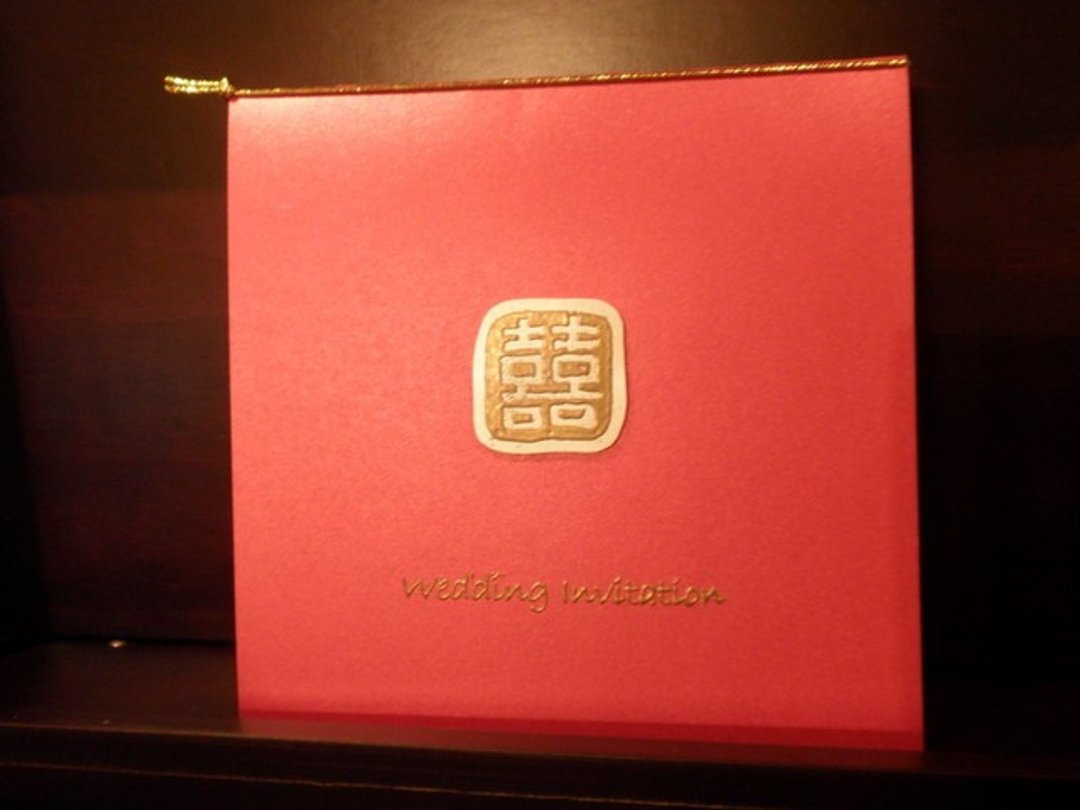 手工婚卡＊喜喜 - 卡片/明信片 - 纸 红色
