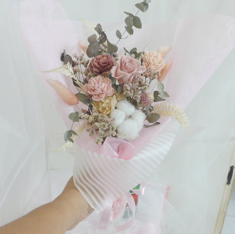 清新裸粉花束礼物 结婚捧花永生干燥花毕业谢师礼物生日毕业礼物 - 干燥花/捧花 - 植物．花 