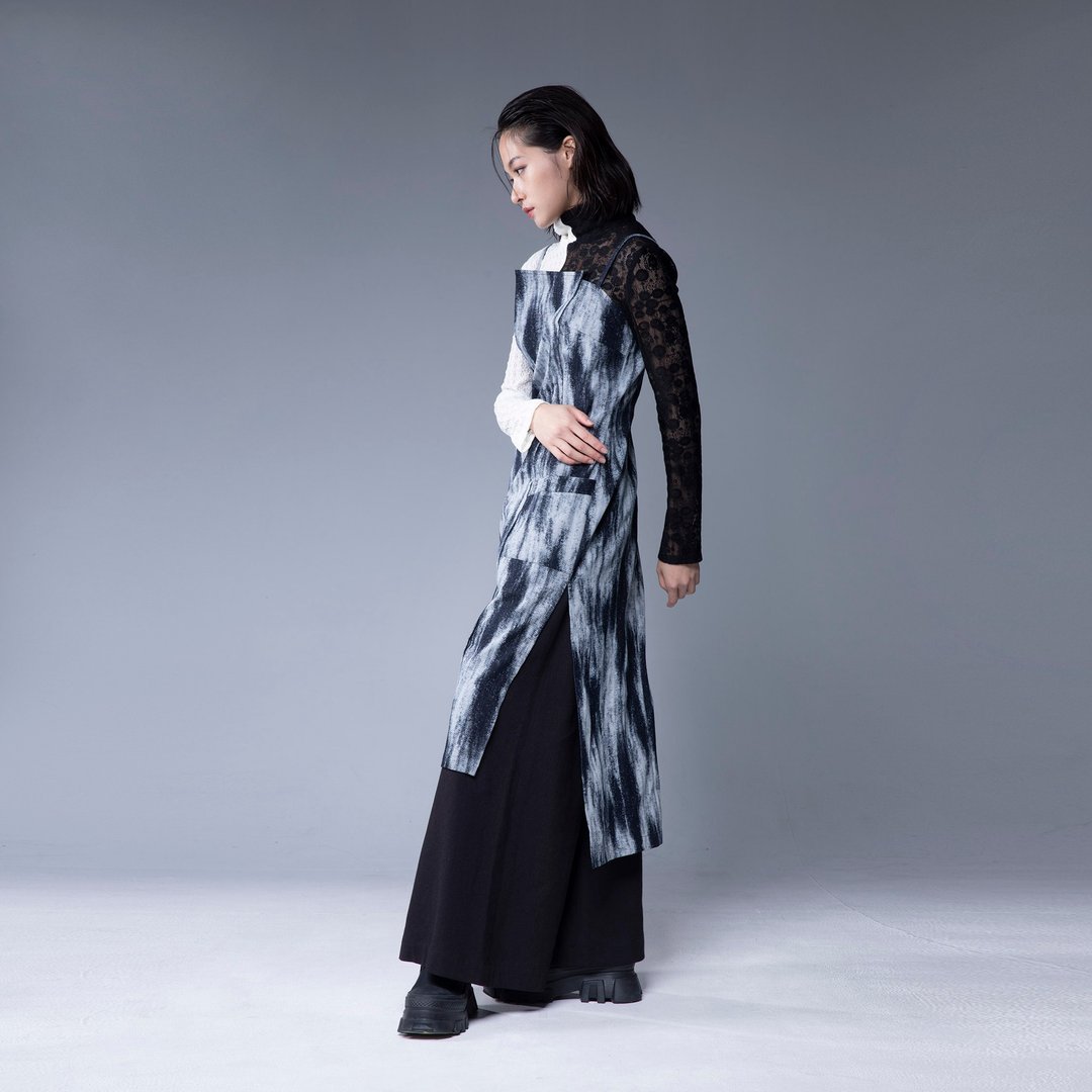 Aman No.71 细肩带平安符咒魔女洋3号 蓝白渲染款 - 洋装/连衣裙 - 其他材质 