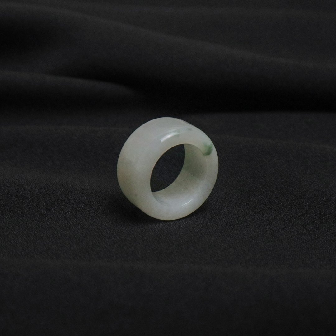 气势磅礡 x 天然缅甸冰种翡翠扳指 l 天然翡翠 l 戒指 - 戒指 - 玉石 