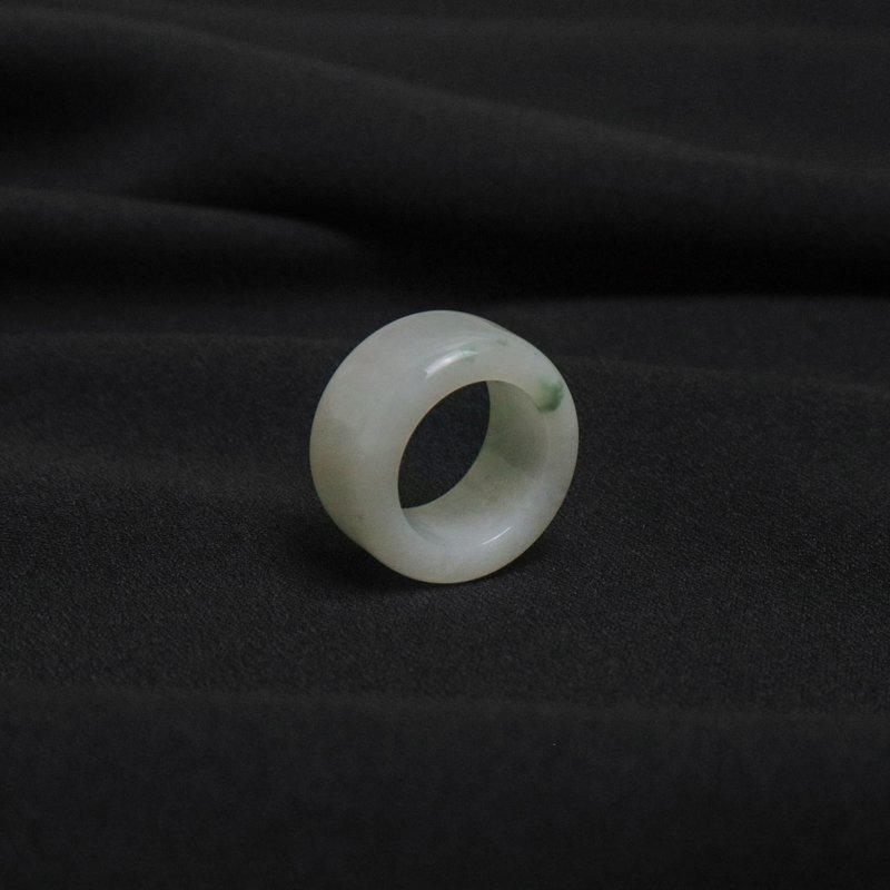 气势磅礡 x 天然缅甸冰种翡翠扳指 l 天然翡翠 l 戒指 - 戒指 - 玉石 